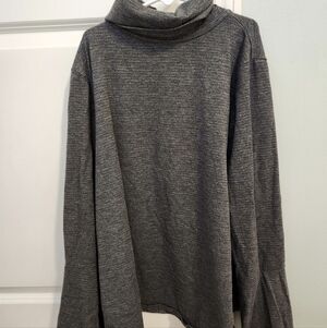 Anthropologie Postmark Medium Gray Turtleneck Blouse With Wide Sleeves